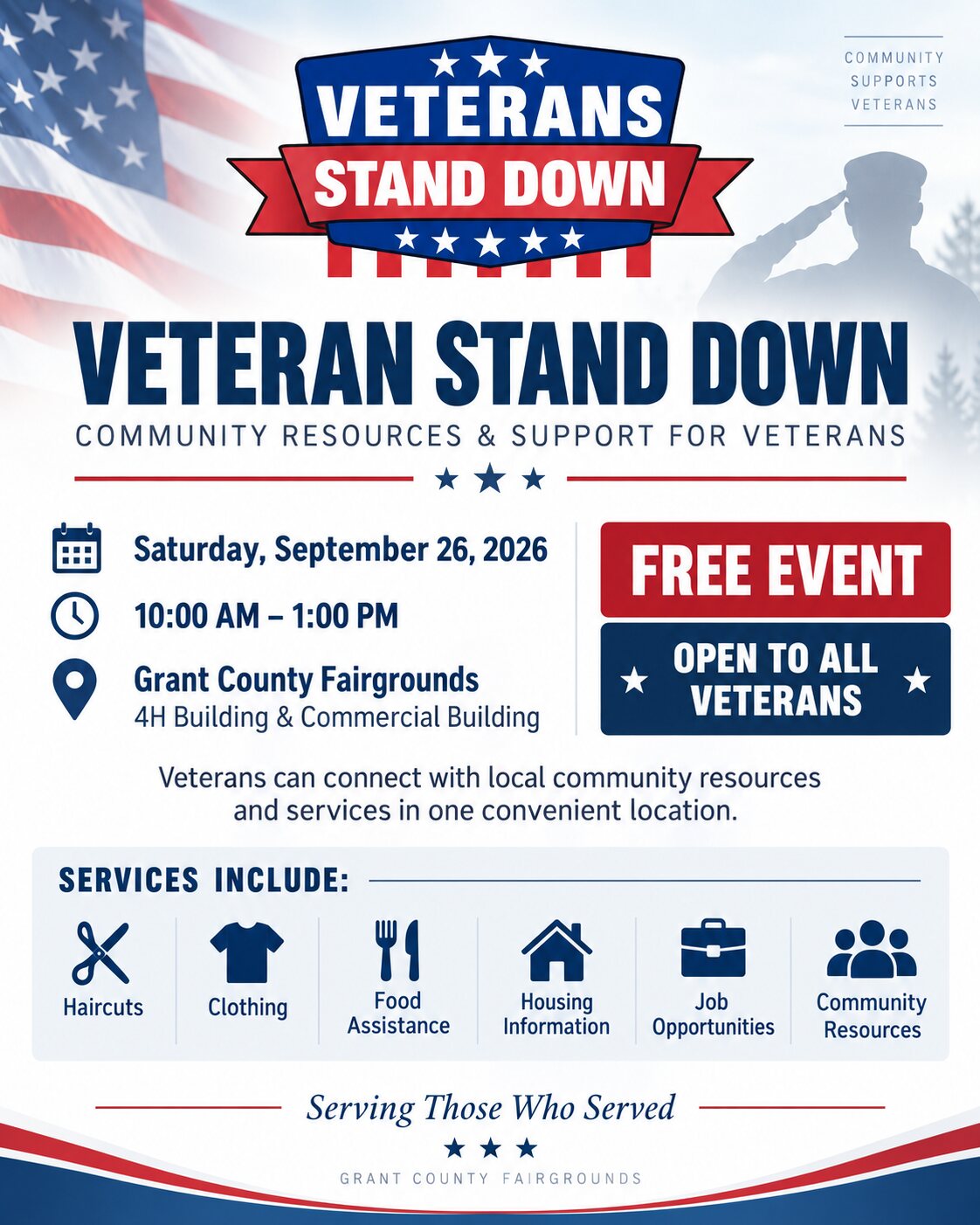 Veteran Stand Down 2026 flyer